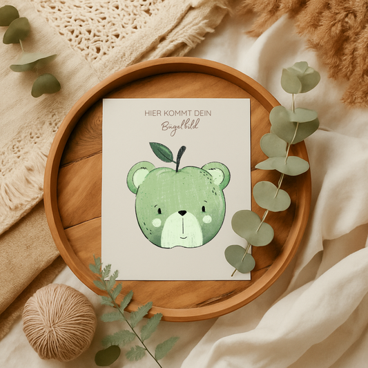 Bügelbild: Apfelteddy