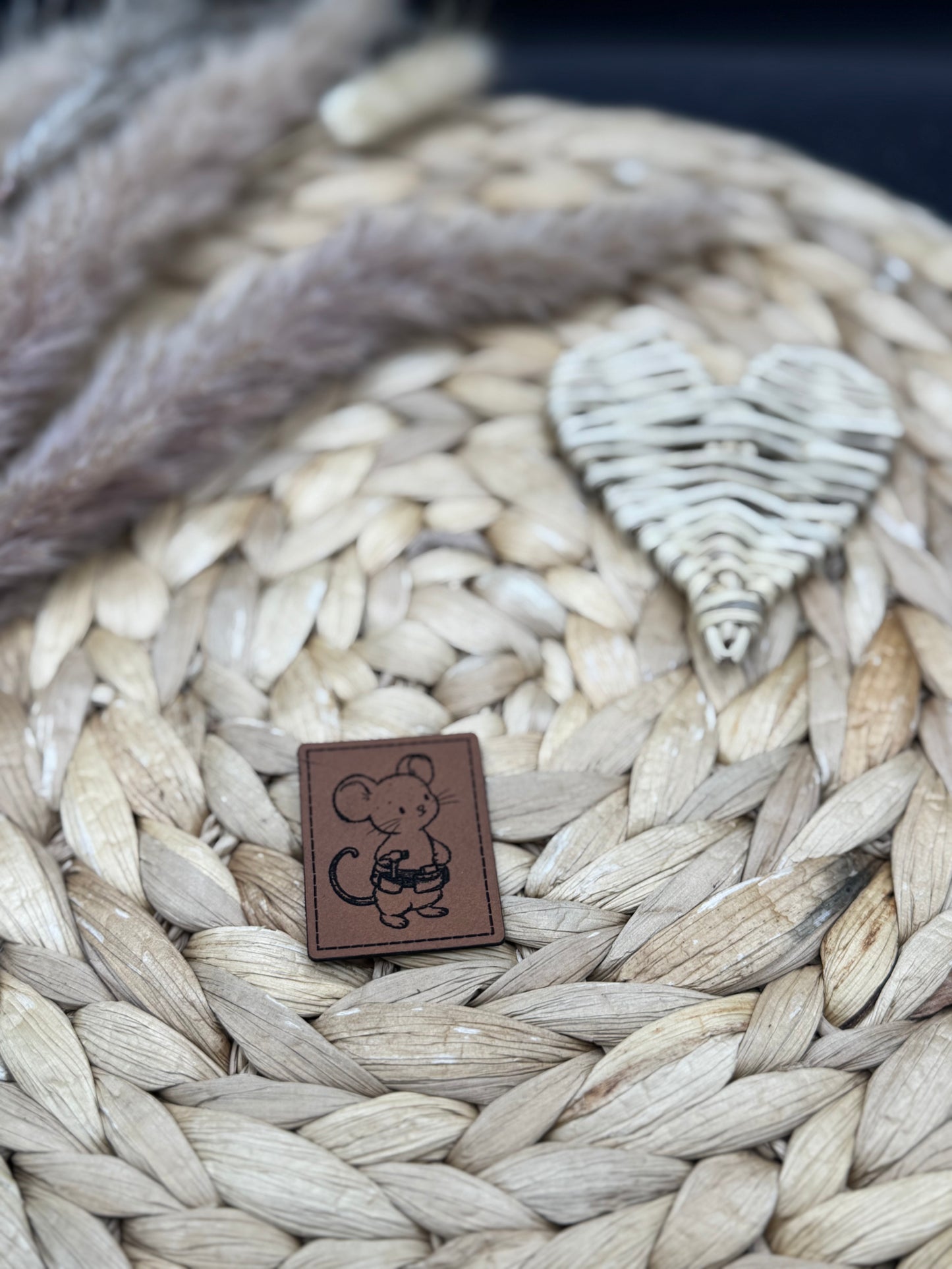 Kunstleder-Label Baustellenmäuse