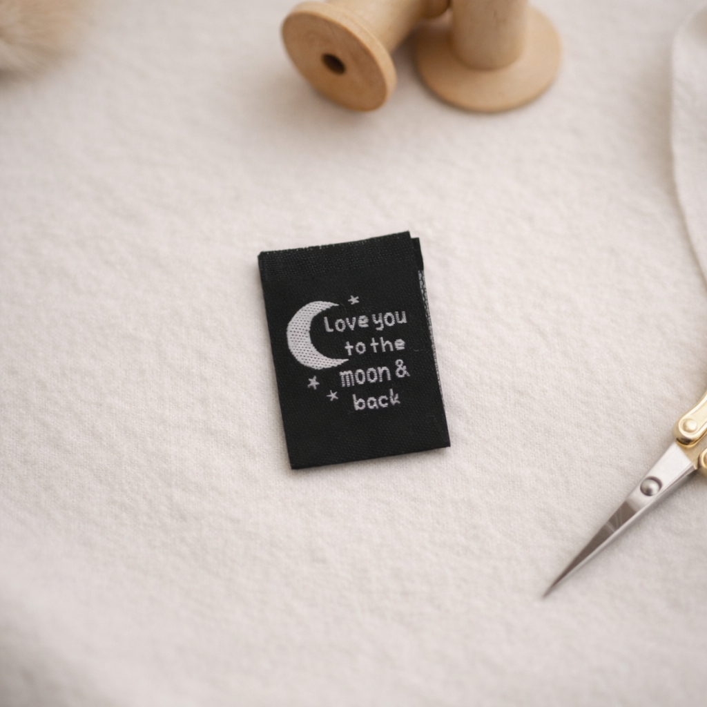 Weblabel Love you to the moon and Back | 4 Stück
