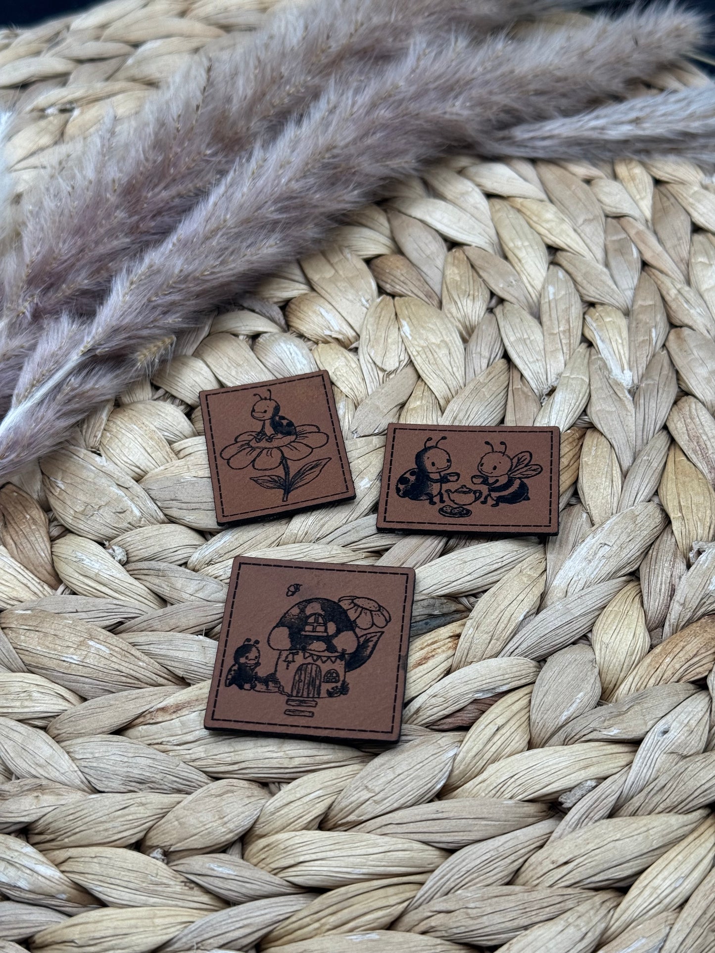 Kunstleder-Label Marienkäferdorf