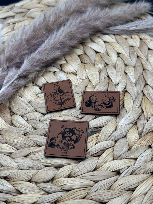 Kunstleder-Label Marienkäferdorf