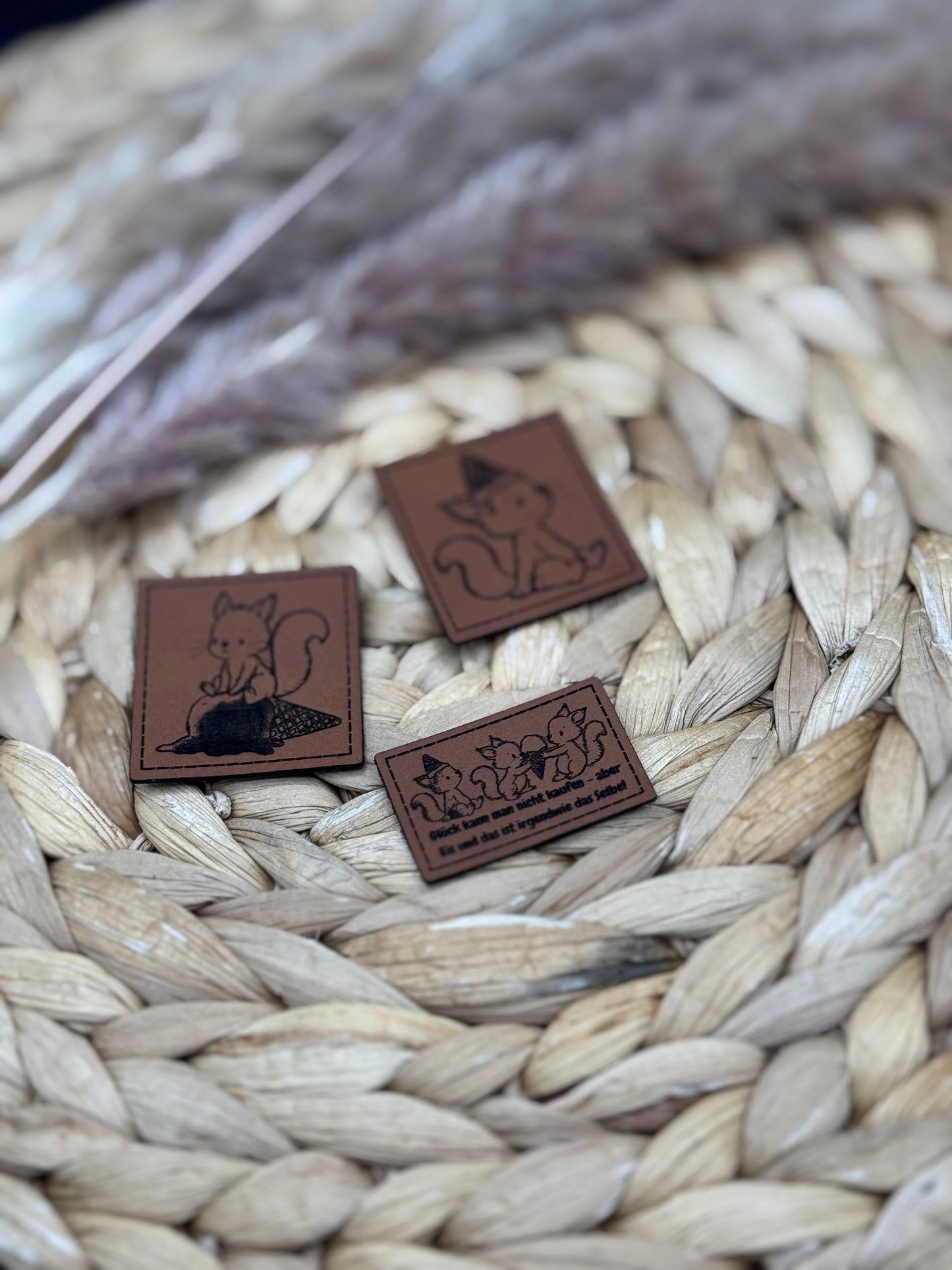 Kunstleder-Label Eishörnchen