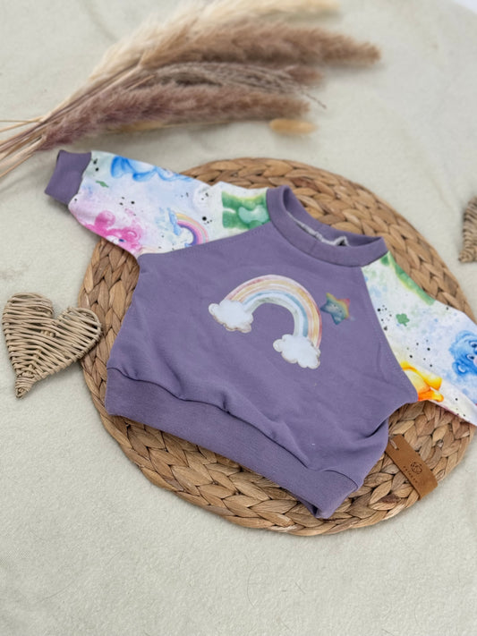Raglan Pulli Regenbogenbande Größe 50