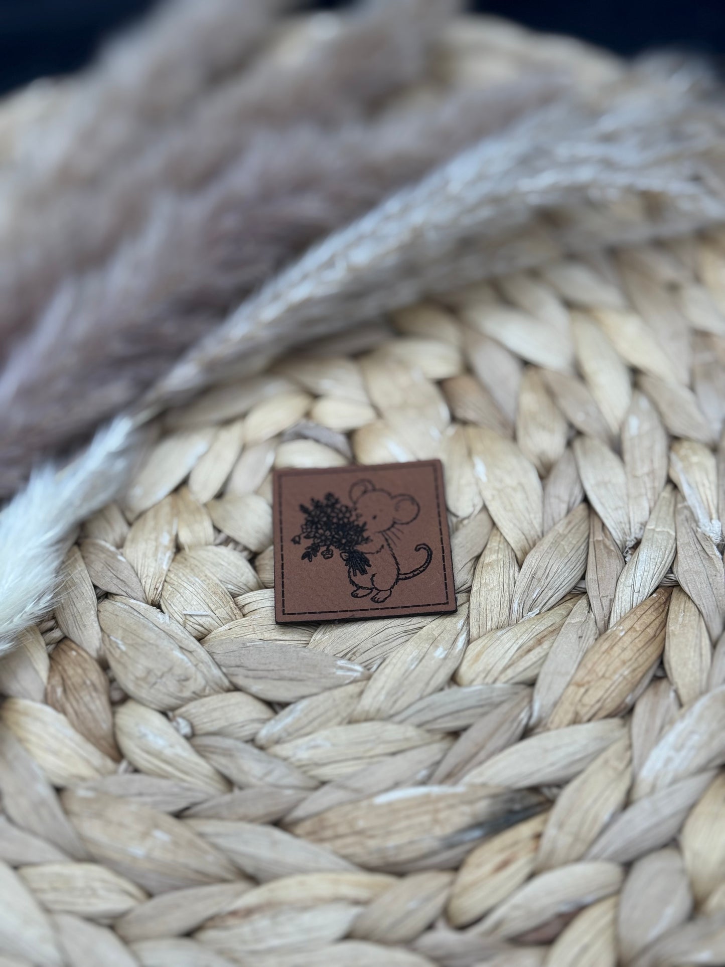Kunstleder-Label Gartenmäuse
