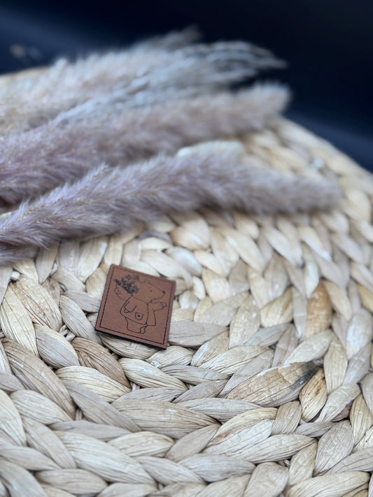 Kunstleder-Label Frühlingsbärchen