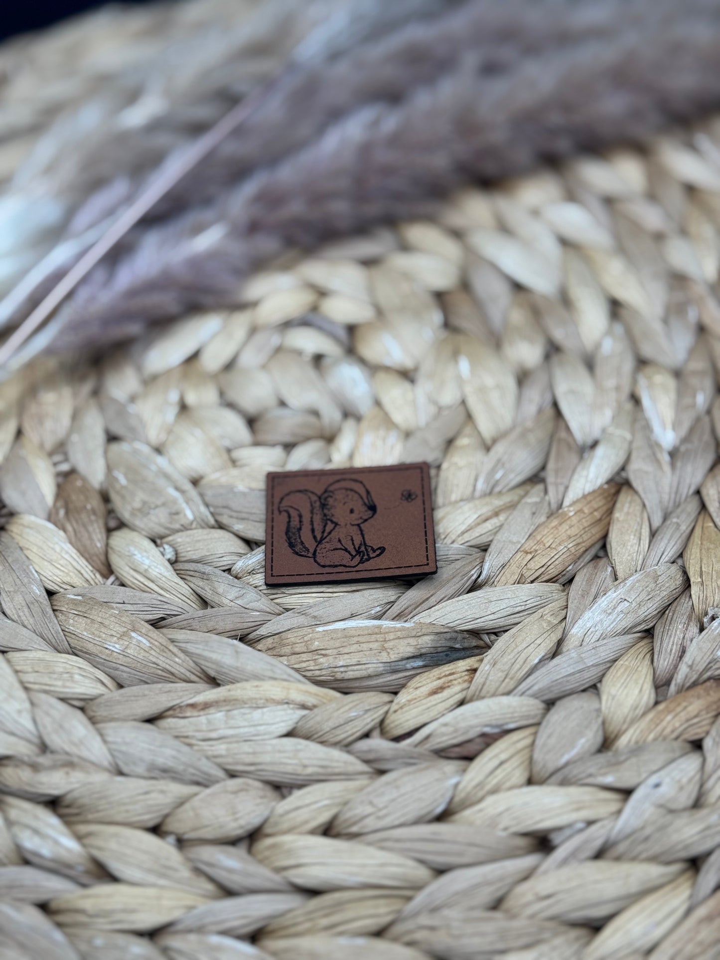 Kunstleder-Label Doodle Stinktier