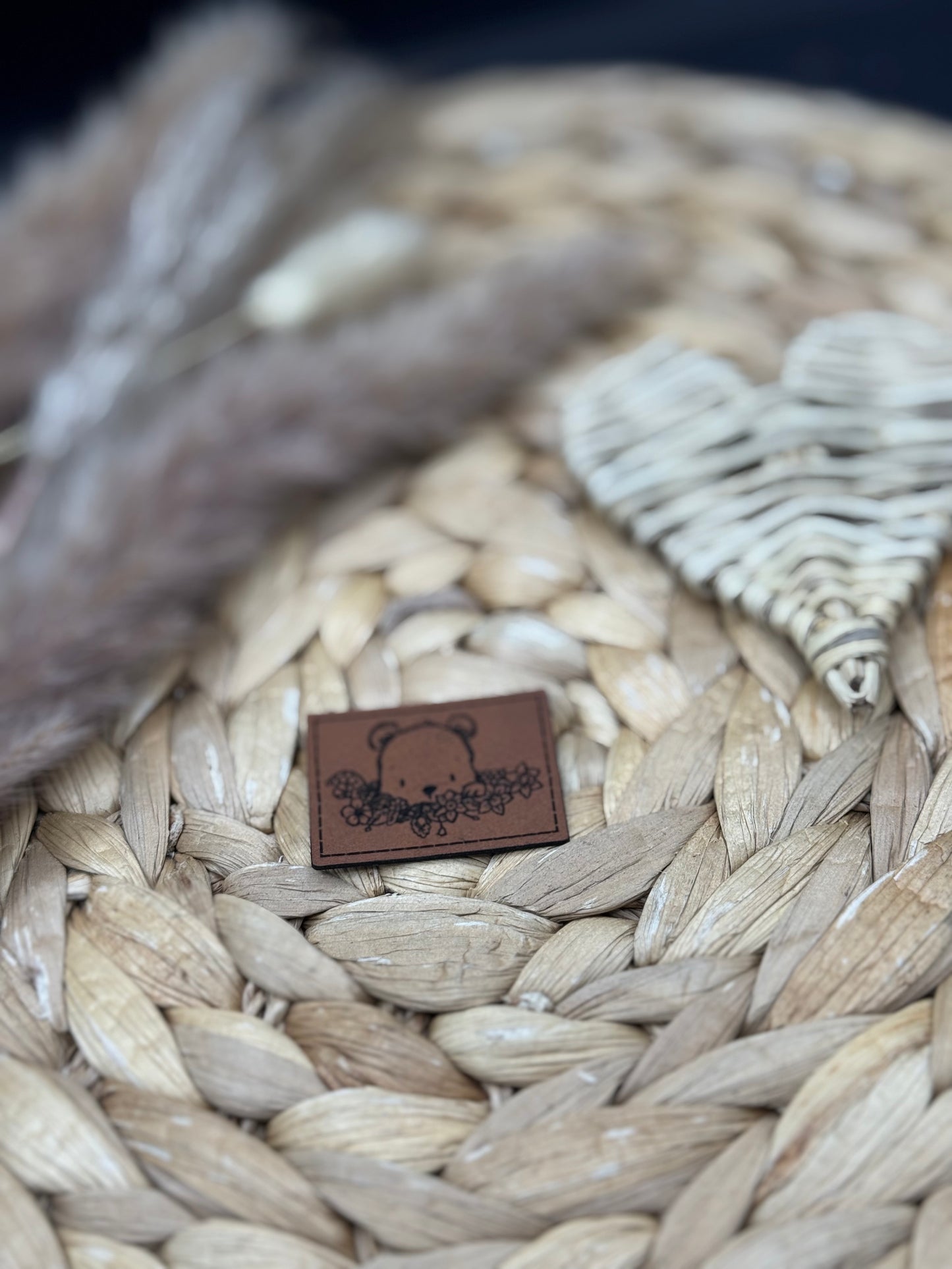 Kunstleder-Label Frühlingsgruß