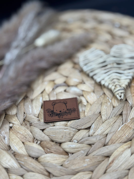Kunstleder-Label Frühlingsgruß