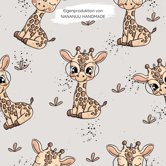 French Terry Giraffe Gina beige 80cm