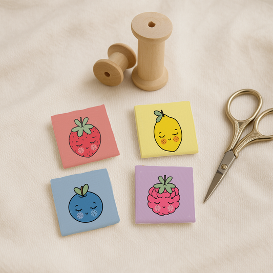 Vorbestellung: Weblabel Set Obstliebe | 4 Stück