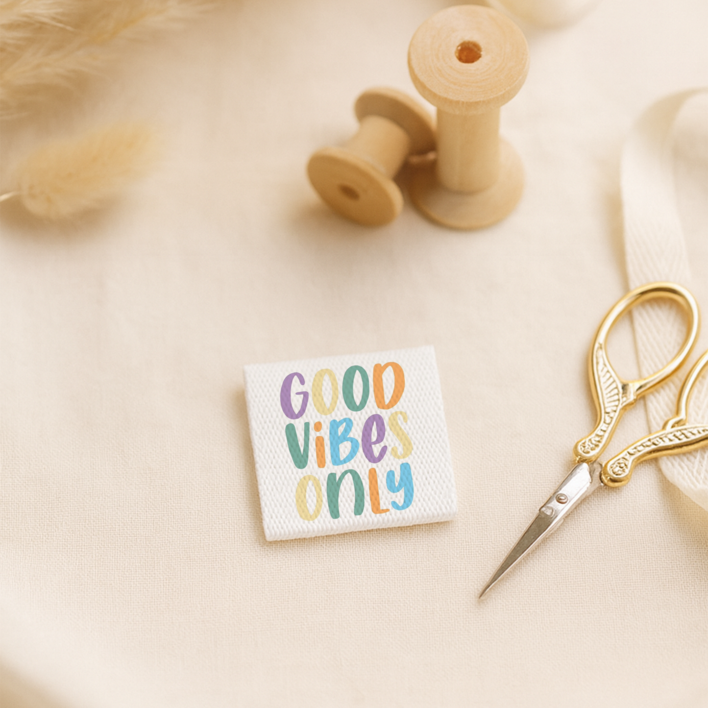 Weblabel Good Vibes Only | 4 Stück