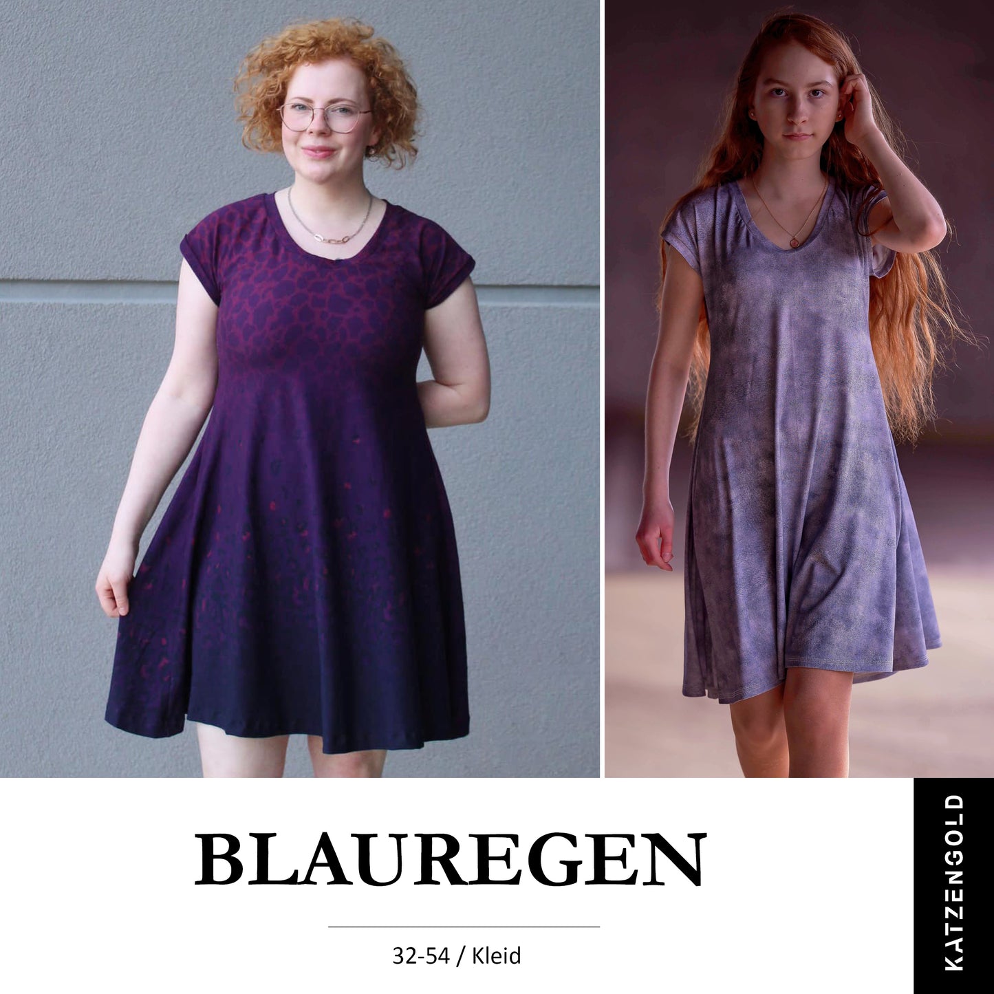 Kleid Blauregen Damen 32-54