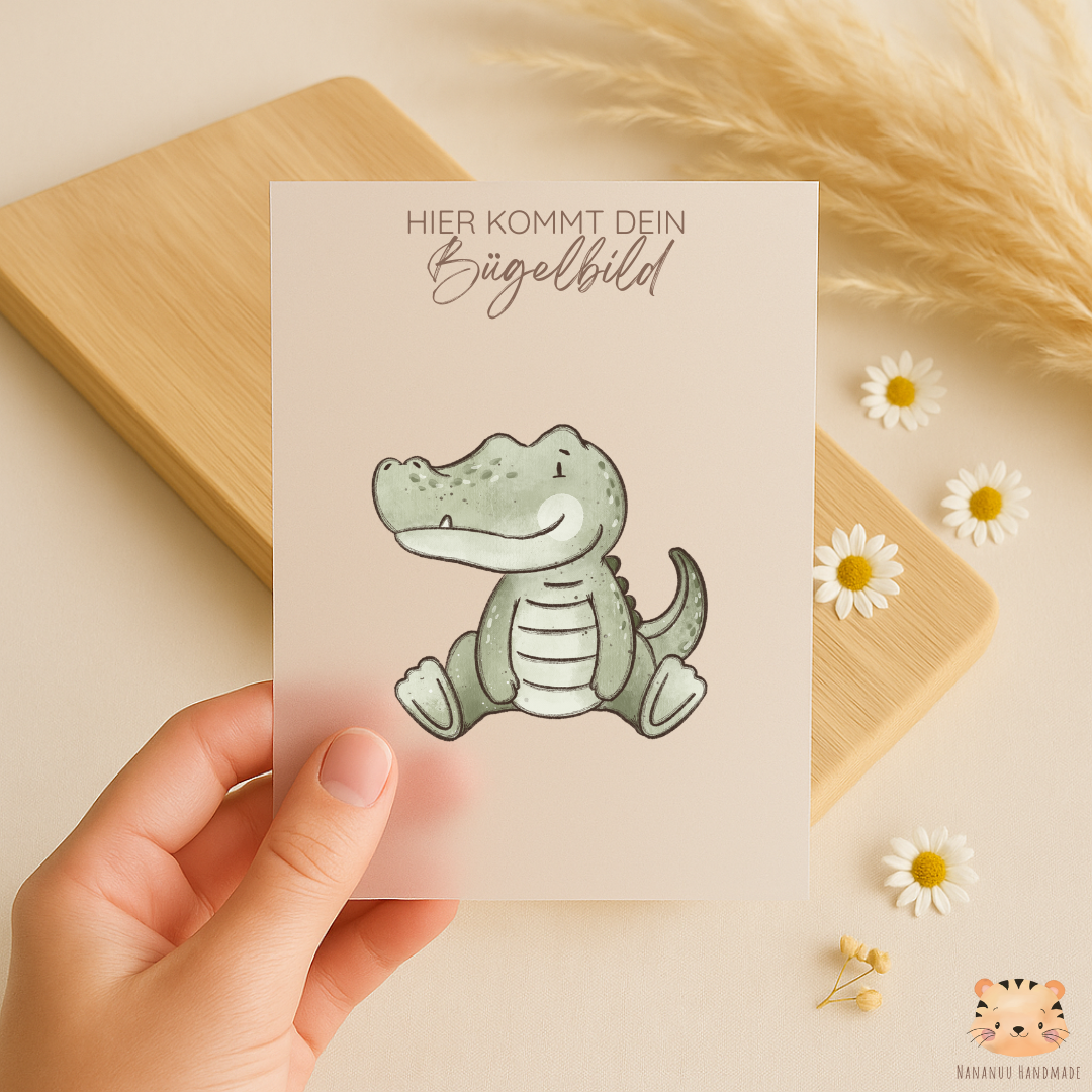 Bügelbild Krokodilchen