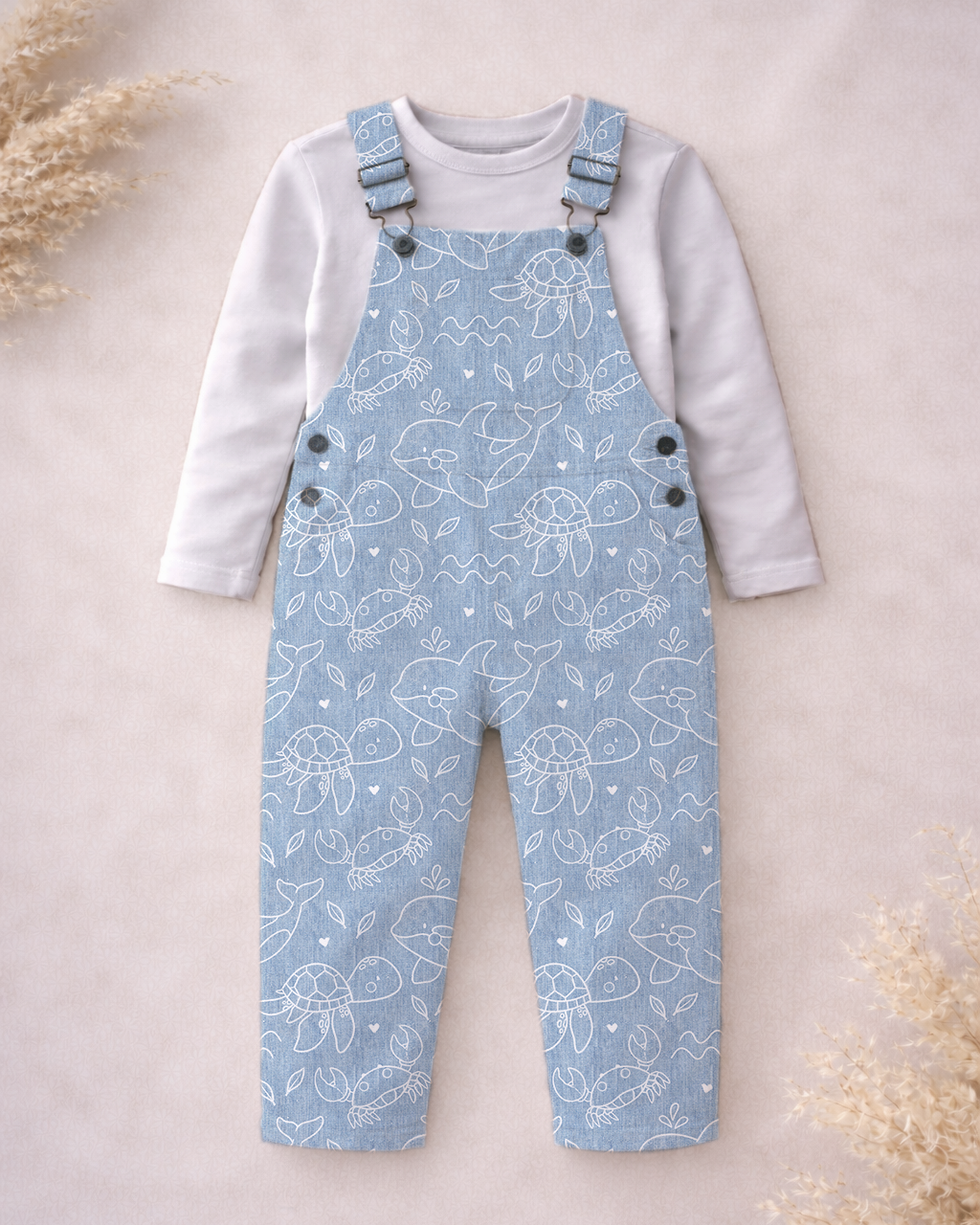 Jersey Denim Meerestiere