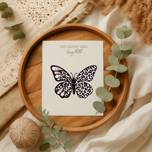 Bügelbild: Leo Butterfly
