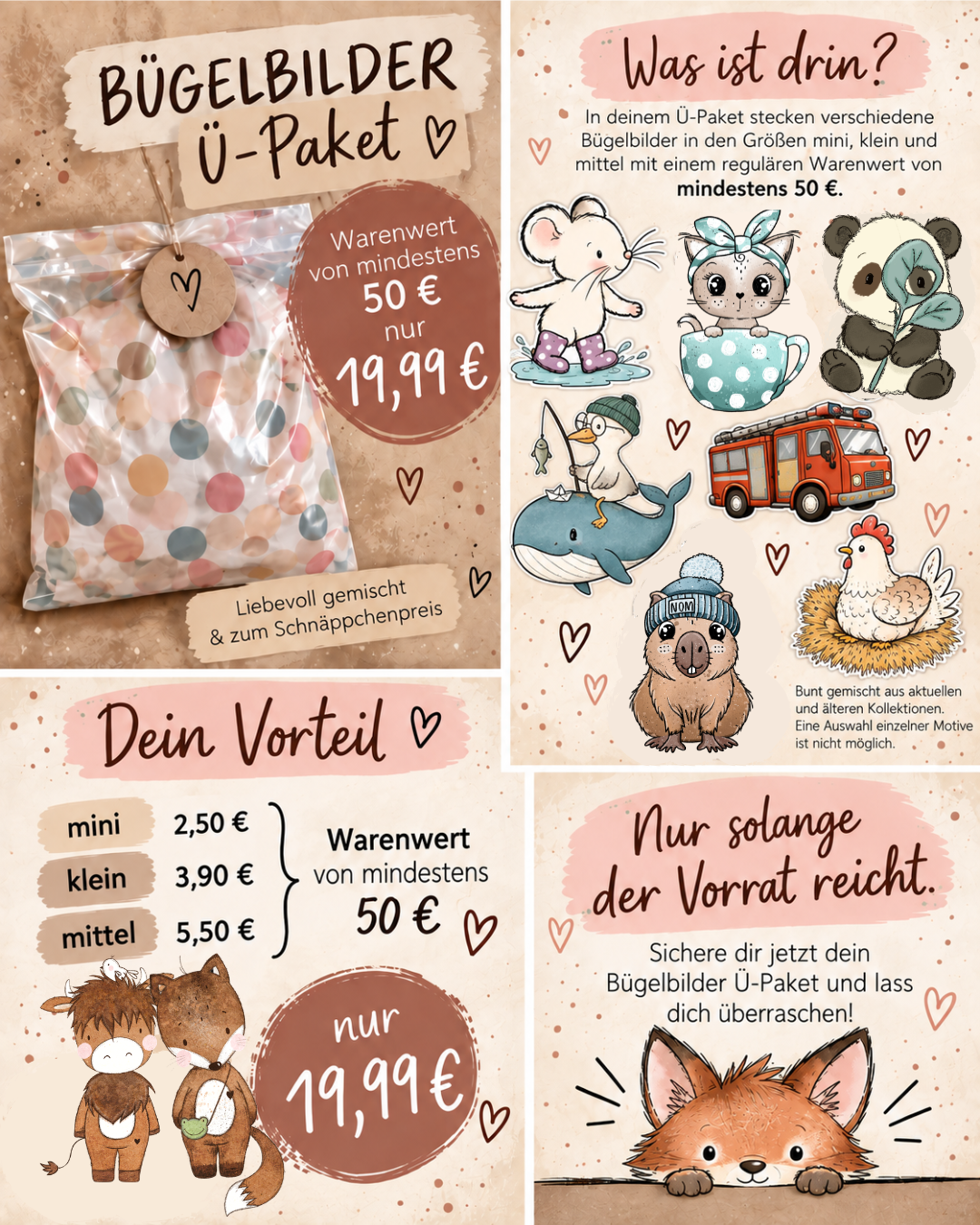 Bügelbilder Ü-Paket