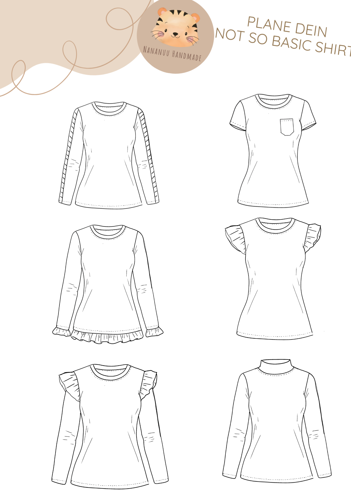 Malvorlage: Plane dein Not So Basic Shirt