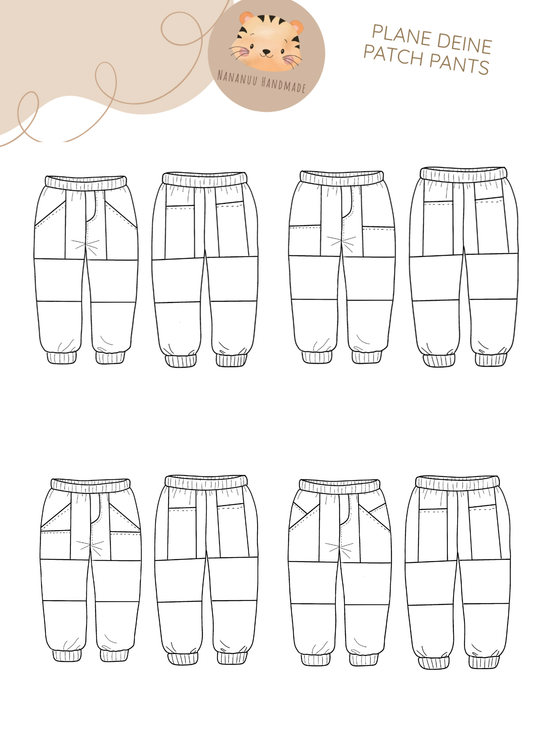 Malvorlage: Plane deine Patch Pants