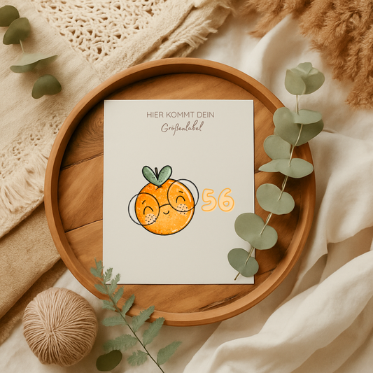 Größenlabel Orange