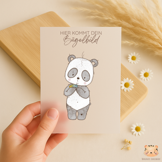 Vorbestellung: Bügelbild Panda