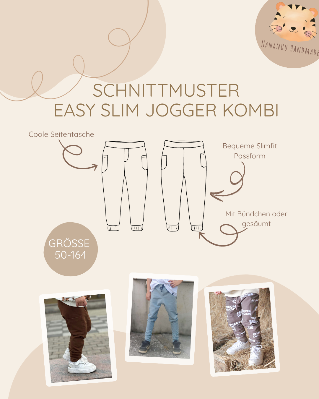 Easy Slim Jogger KOMBI 50-164