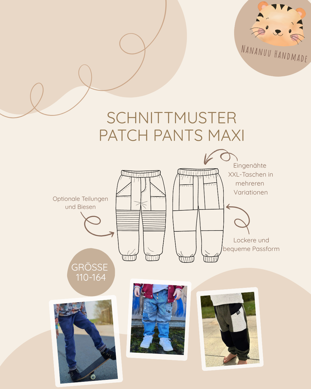 Patch Pants MAXI 110-164