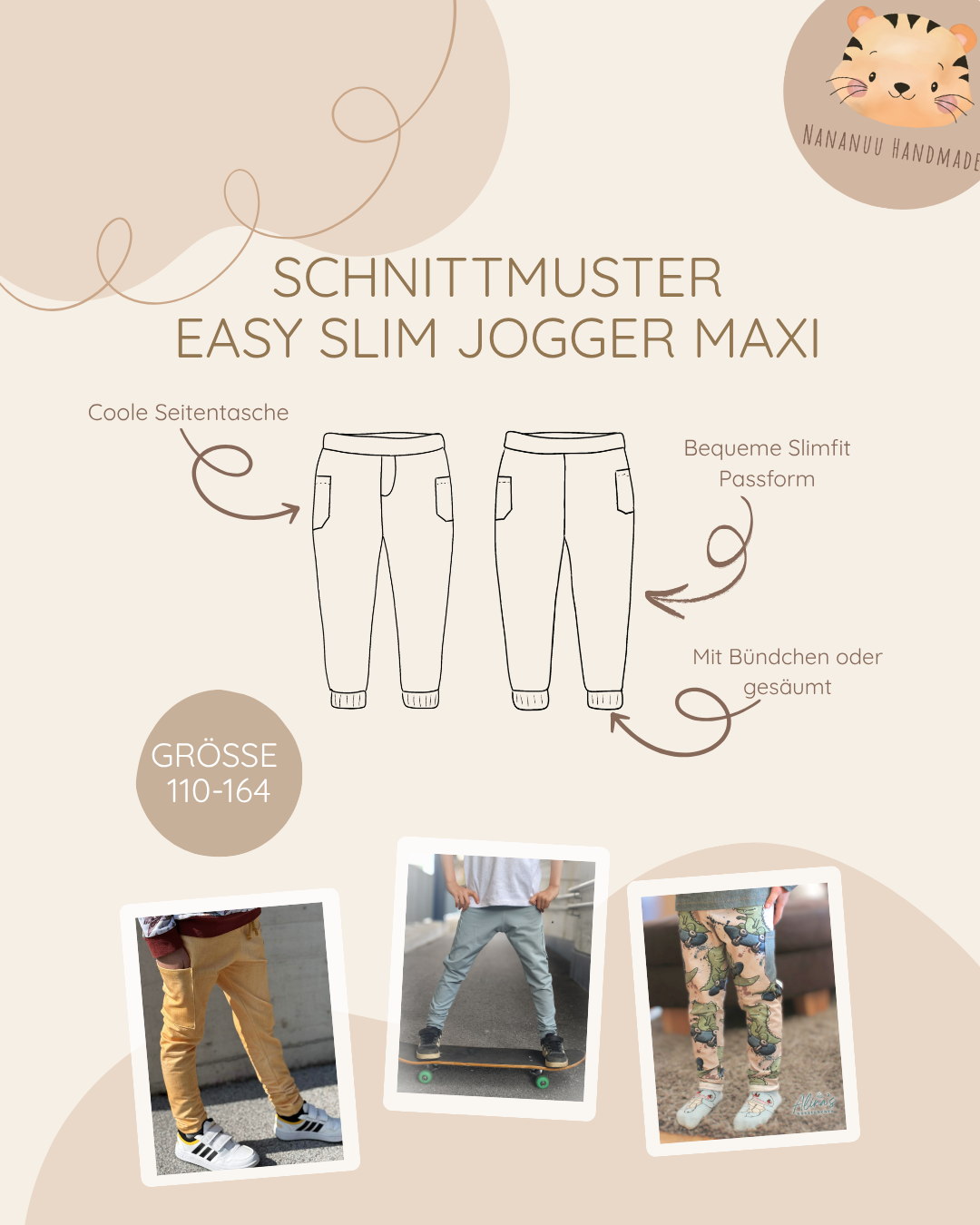 Easy Slim Jogger MAXI 110-164
