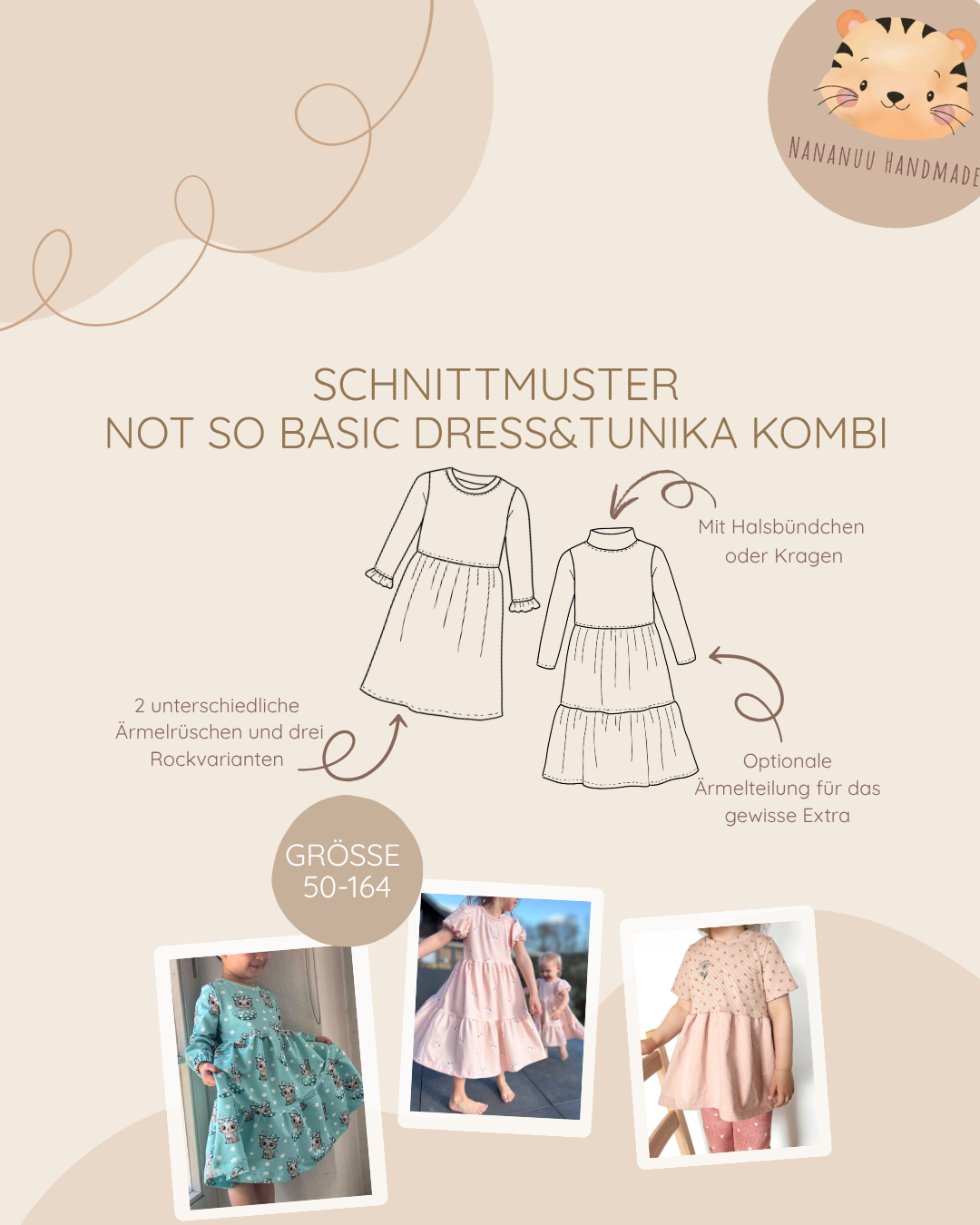 Not So Basic Dress KIDS KOMBI 50-164