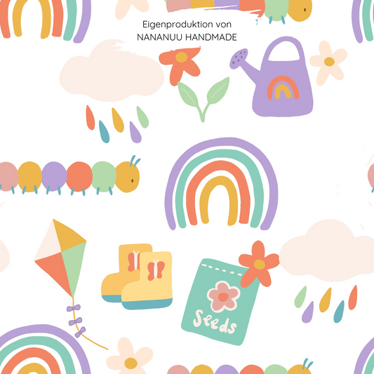 Vorbestellung: Softshell Regenbogenraupe weiß