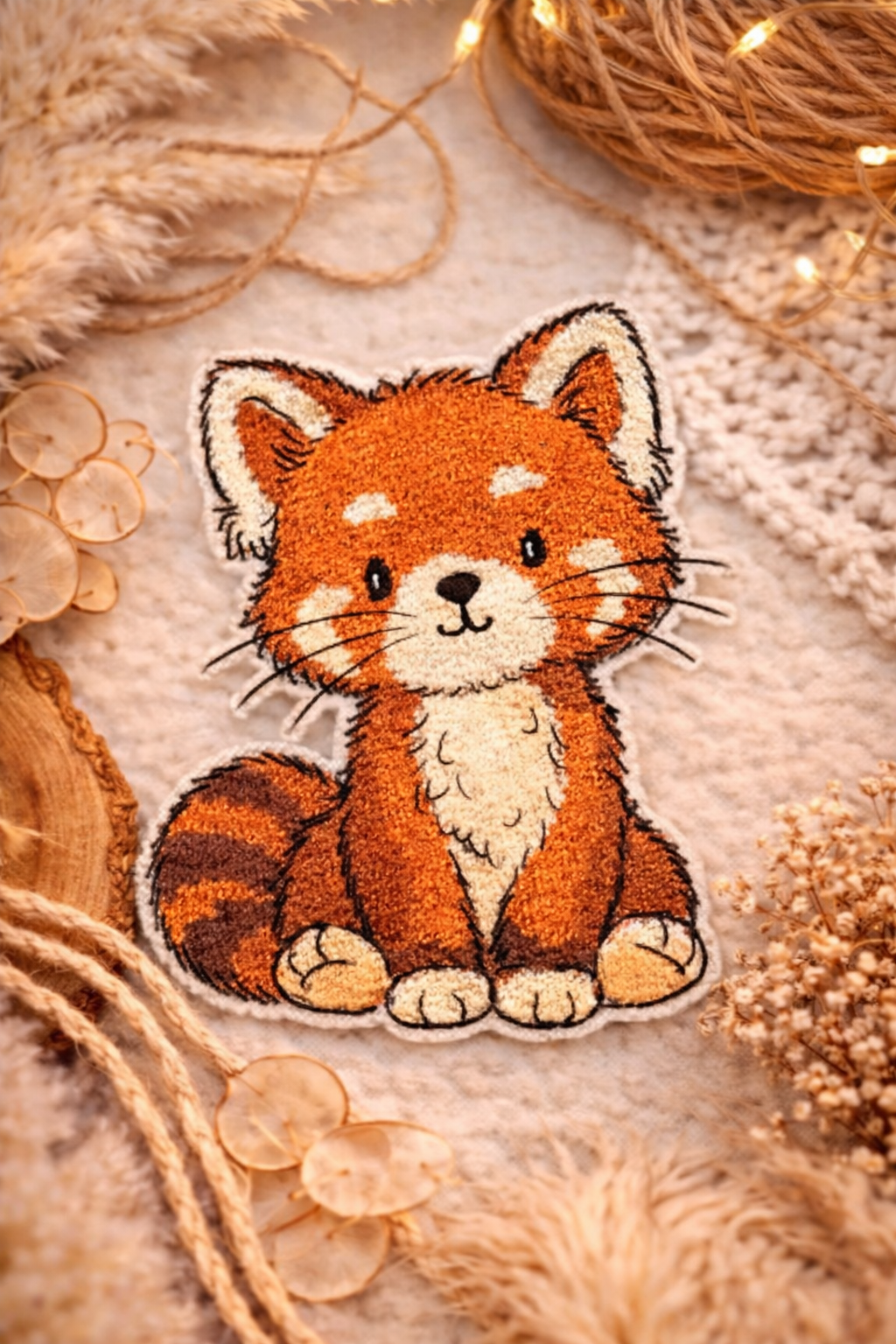 Chenille Patch Roter Panda