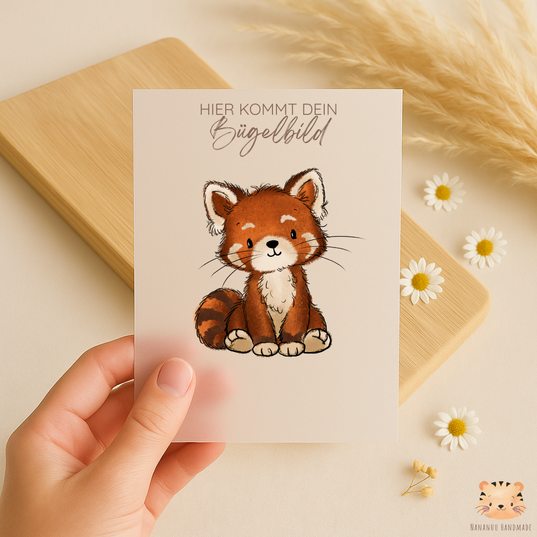 Bügelbild Roter Pandabär