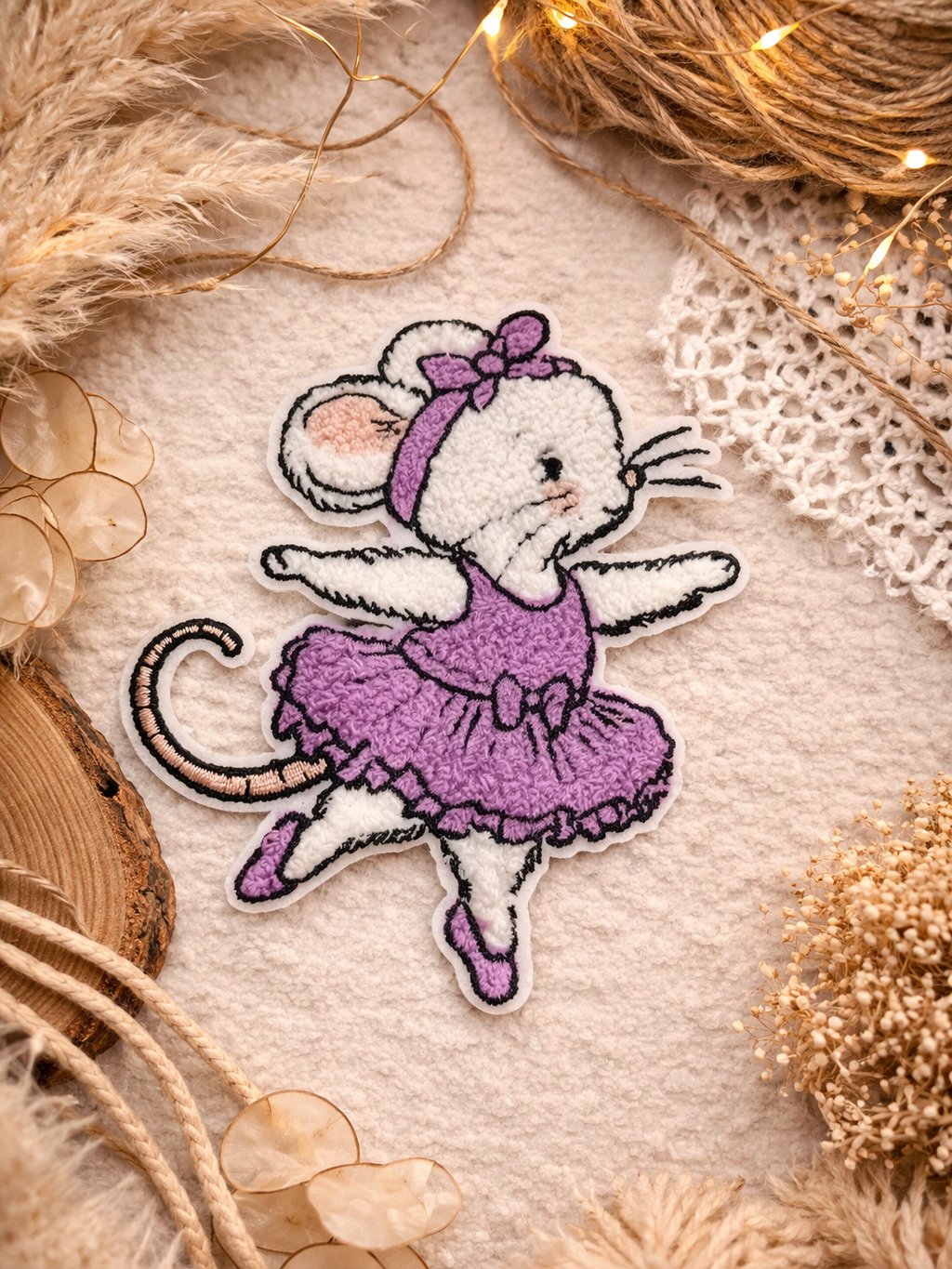 Chenille Patch Tanzmaus