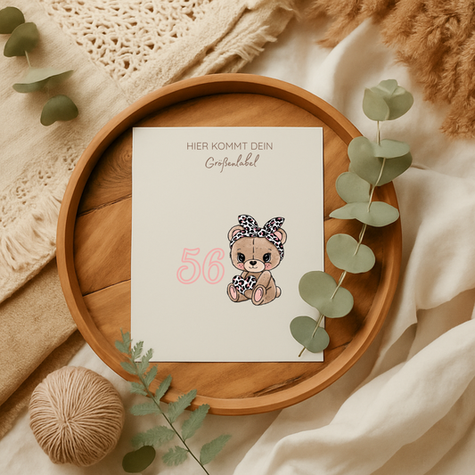 Größenlabel Teddy Love