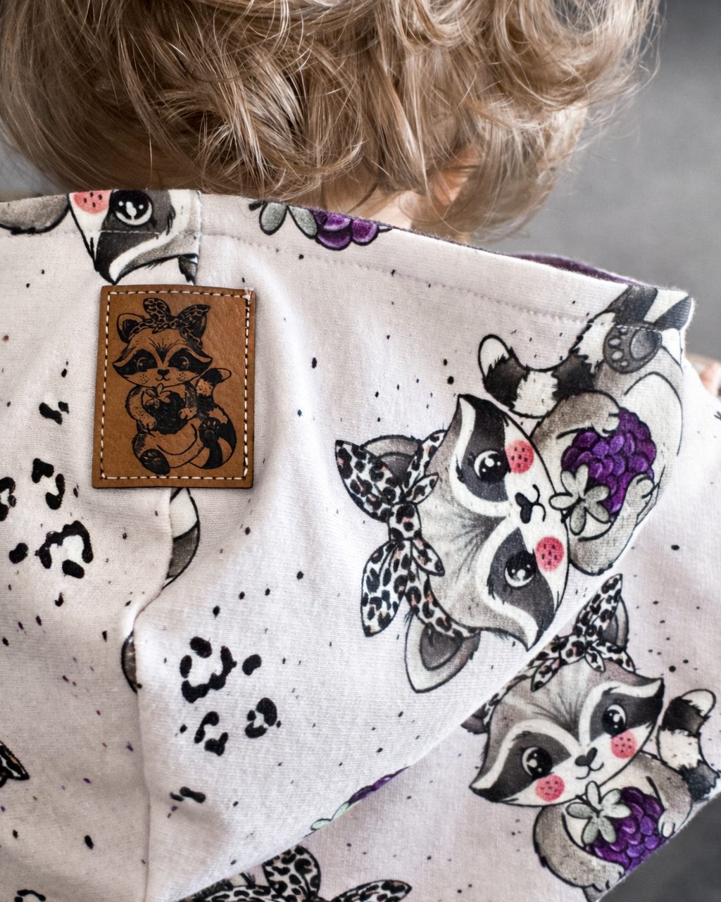 Kunstleder-Label Waschbärchen